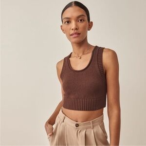 Reformation Zoe Sweater Tank Chestnut